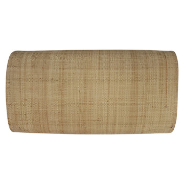 Authentic Handwoven Natural Madagascar Raffia Clutch with Black Accents