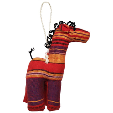 Autehntic African Giraffe Kikoi Stuffed Christmas Ornament