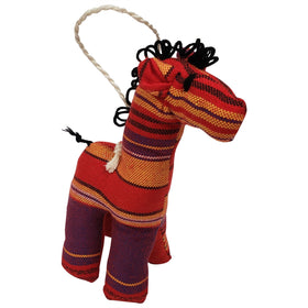 Autehntic African Giraffe Kikoi Stuffed Christmas Ornament