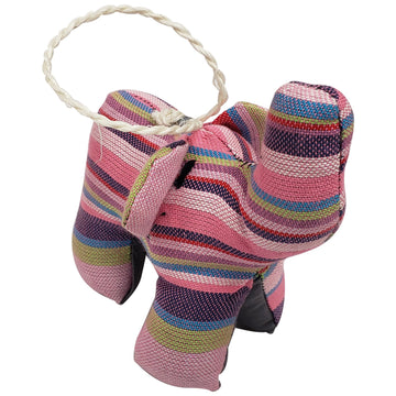 Authentic Hand Made African Kikoi Fabric Elephant Christmas Ornament