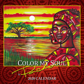 Color My Soul: Poncho 2020 Wall Calendar-Calendar-Larry "Poncho" Brown-12x12 inches-2020-The Black Art Depot