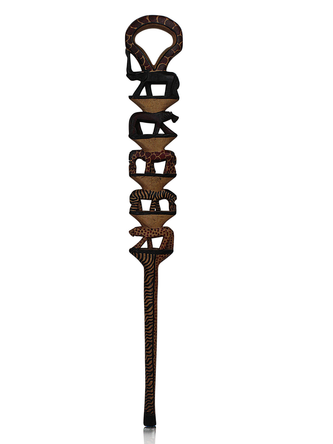 Kenyan 5 in 1 Animal African Walking Cane by Stoneage Arts Global – The ...