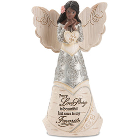 Love Story: African American Angel Figurine (Ebony Elements Collection)