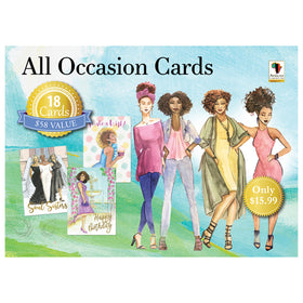 All Occasion Cards (Phenomenal Women Collection)-Greeting Card-Sara Myles-5x7 inches-18 Greeting Cards-The Black Art Depot