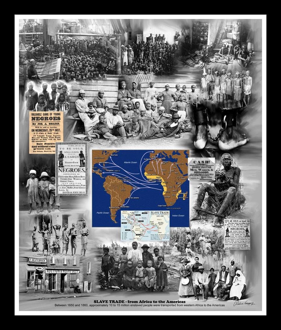 African Slave Trade: Never Forget By Wishum Gregory – The Black Art Depot