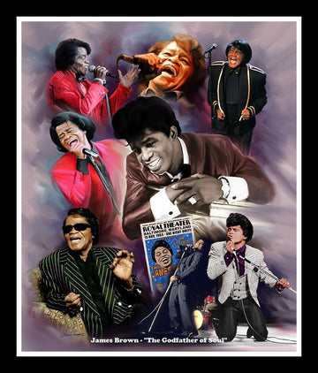 James Brown: Godfather of Soul by Wishum Gregory (Black Frame)