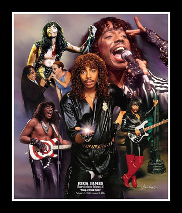 Rick James: King of Punk Funk by Wishum Gregory (Black Frame)