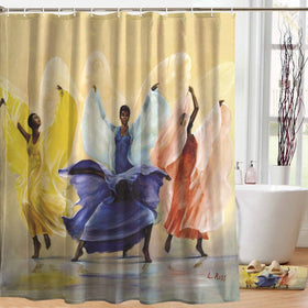 Butterflies: African American Shower Curtain by LaVarne Ross