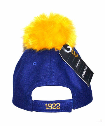 Sigma Gamma Rho Royal Blue Baseball Cap with Gold Pom Pom (Back)