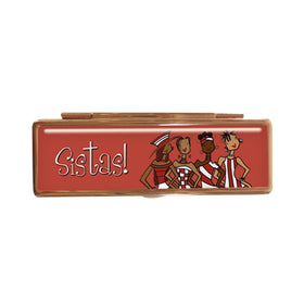 Sistas (Delta Sigma Theta Inspired): African American Lipstick Mirror Case by Kiwi McDowell