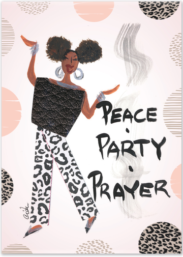 Peace, Party & Prayer: African American Magnet by Cidne Wallace