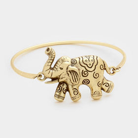 Elephant Hook Bracelet (Gold Toned) by Elephant Boutique