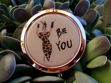 Be You: African American Pocket Mirror by Cidne Wallace