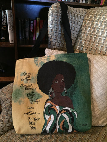 Dare 2 Be Different: African American Woven Tapestry Tote Bag by GBaby