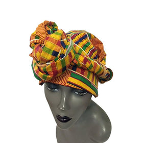 Authentic African Wax Print Fabric Head Wrap by Boutique Africa