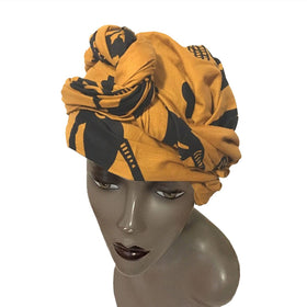 Authentic African Ankara (Wax Print) Fabric Head Wrap by Boutique Africa