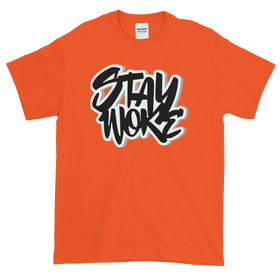 Stay Woke: African American Cultural T-Shirt by RBG Forever (Orange)