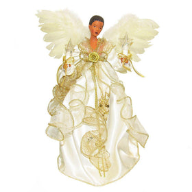 Ivory and Gold: African American Electric Christmas Tree Topper by Kurt Adler