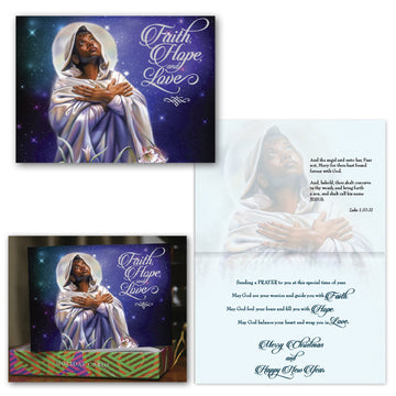 Faith, Hope & Love by Aaron and Alan Hicks: African American Christmas Card Box Set