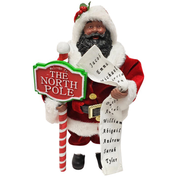 North Pole Santa Claus II: African American Figurine