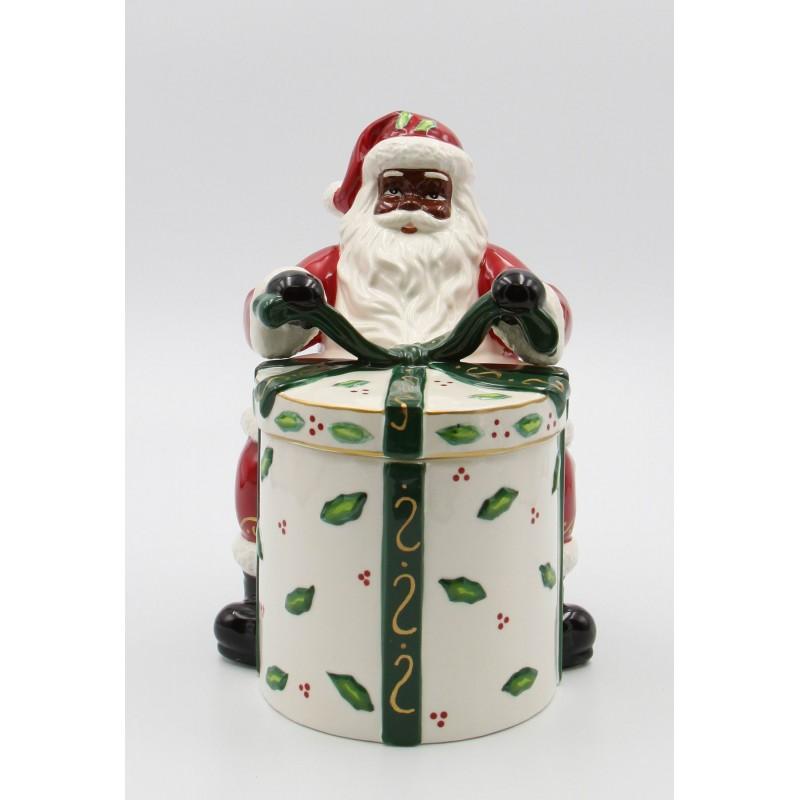 Ceramic deals First Light Ethnic Christmas African American Black Santa Cookie Jar