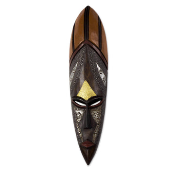 Authentic Hand Made African Empress Mask by Victor Dushie