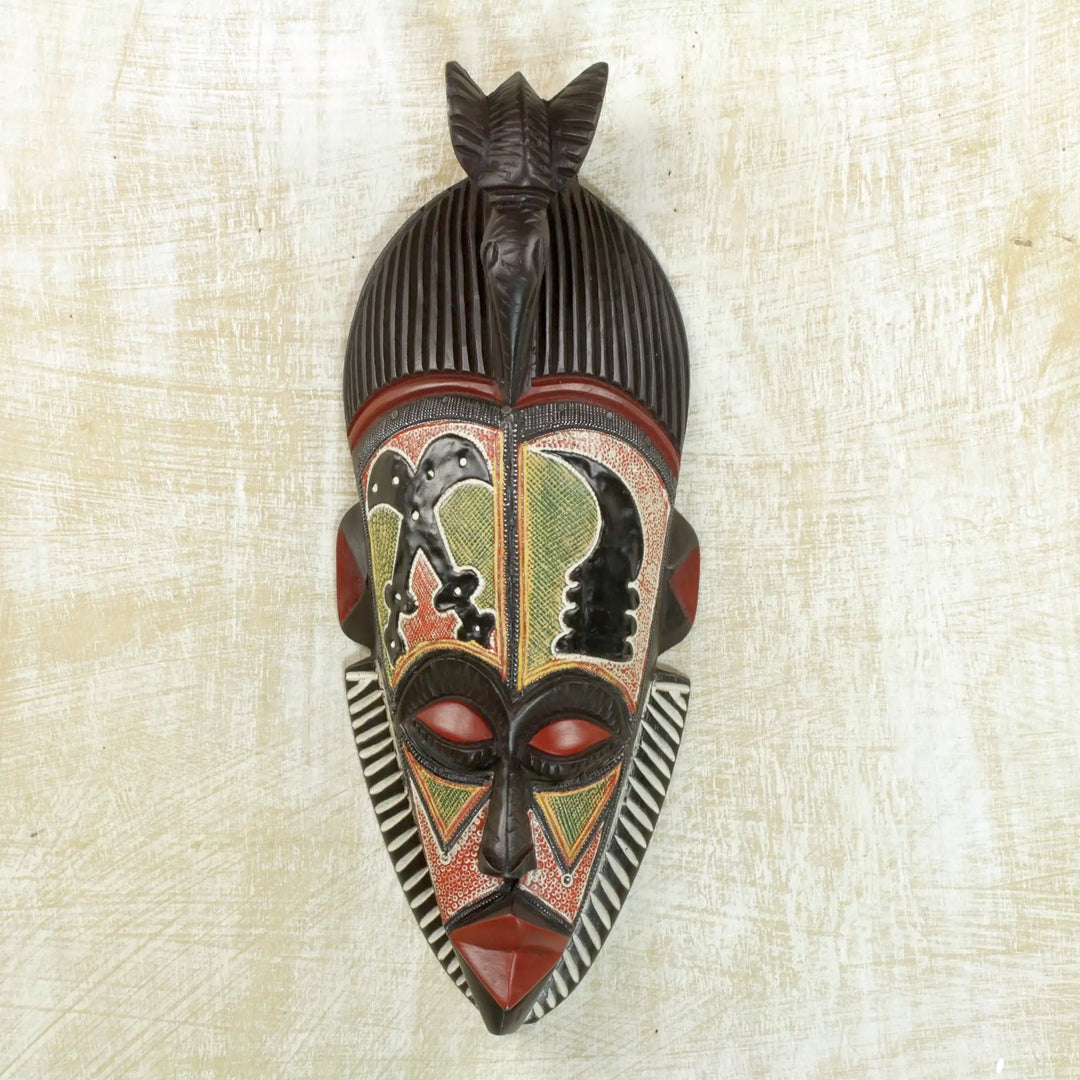 One of a kind African Fine Art: Authentic 'Star of David Mask
