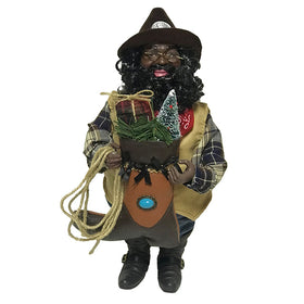 Black Cowboy: African American Santa Claus Figurine