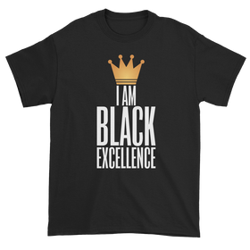 I Am Black Excellence Men's Short Sleeved T-Shirt (Black)