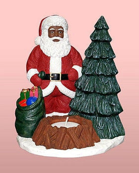 African American Santa Claus Tea Light