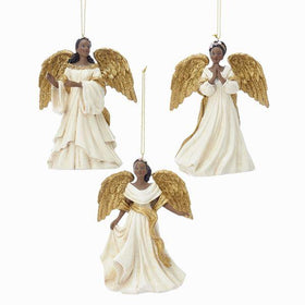 Angels of Ivory and Gold: African American Christmas Ornaments (Set of 3)