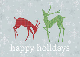 Holiday Deer Box Set-Greeting Card-Christmas Cards-5x7 inches-Box Set of 15 Cards-The Black Art Depot