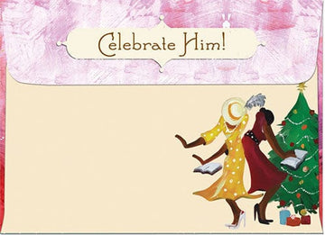 Celebrate Him: African American Christmas Card Envelope