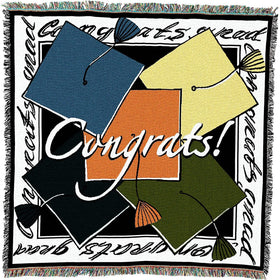 Congrats Grad by Elena Vladykina: Tapestry Throw Blanket