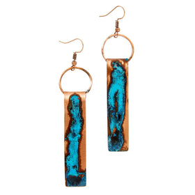 Authentic African Copper Viridian Emblem Earrings by Akoma Accents