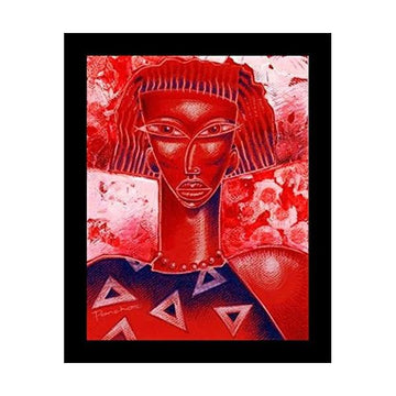 Crimson Diva (Delta Sigma Theta) by Larry "Poncho" Brown (Black Frame)