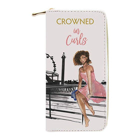 Crowned in Curls: African American Women's Wallet/Clutch by Nicholle Kobi