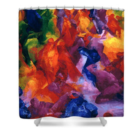 Dance Shower Curtain by Bayo Iribhogbe