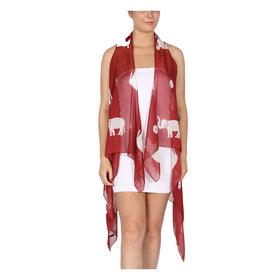 Delta Sigma Theta Inspired Elephant Chiffon Vest/Cover Up