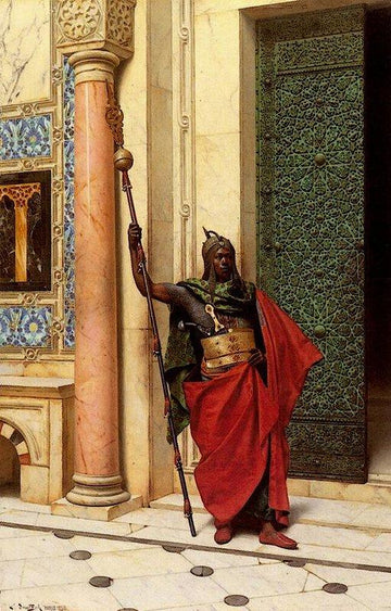 A Nubian Guard (Black Moor) by Ludwig Deutsch