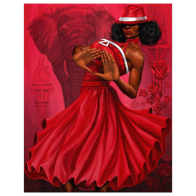 Red and White Divine Diva (Delta Sigma Theta) by Dion Pollard