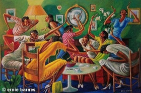 Room Full A'Sistahs by Ernie Barnes