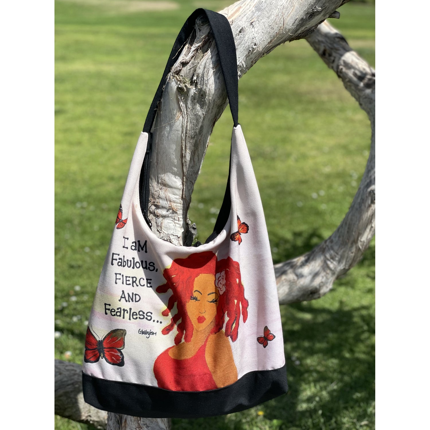 I Am Fabulous Fierce and Fearless Hobo Shoulder Bag by GBaby