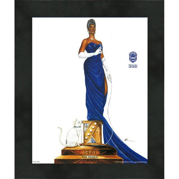 Five Pearls: Zeta Phi Beta by Kevin "WAK" Williams (Black Frame)