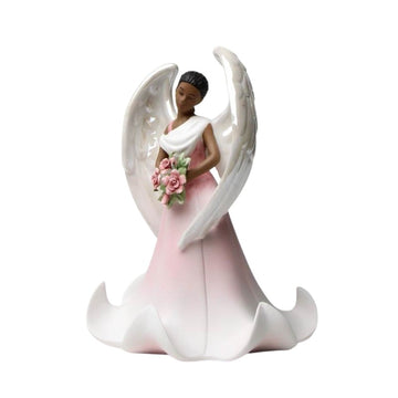 Flowers for You: African American Angel Figurine