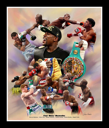 Floyd Mayweather Jr: Pretty Boy Money by Wishum Gregory (Framed)