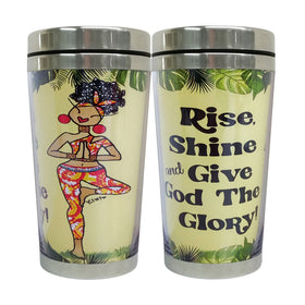 Give the GOD the Glory by Kiwi McDowell: African American Travel Mug/Tumbler