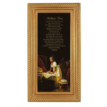 Mother's Day-Literary Art-Shahidah-20x8 inches-Gold Frame-The Black Art Depot