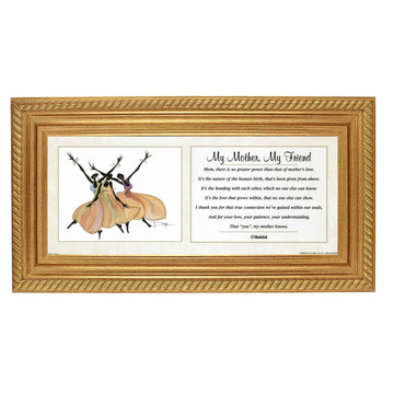 My Mother, My Friend-Literary Art-Shahidah-8x20 inches-Gold Frame-The Black Art Depot