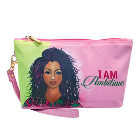 I Am Ambitious: Alpha Kappa Alpha Cosmetic Pouch by Sylvia "Gbaby Cohen